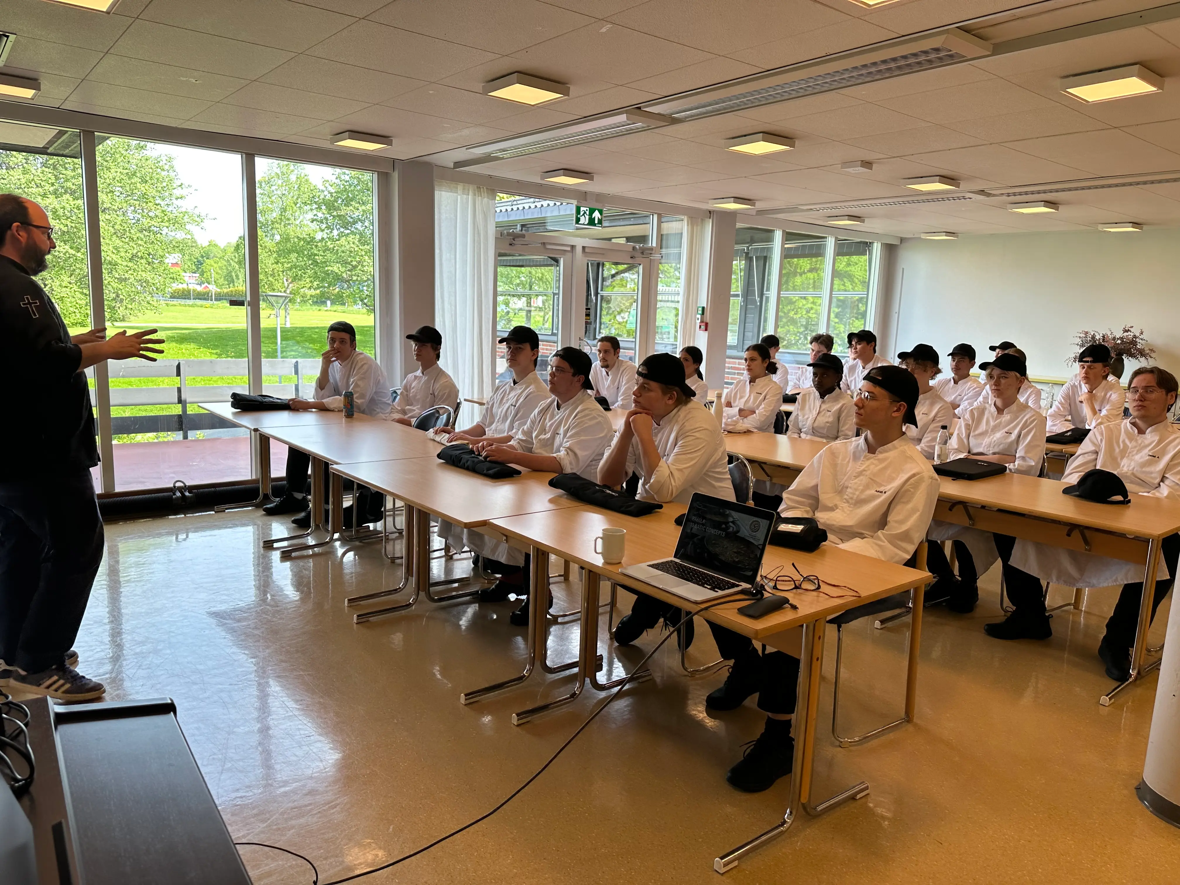 Academy lecture with students